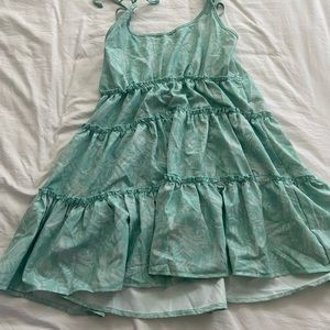 blue green sun dress